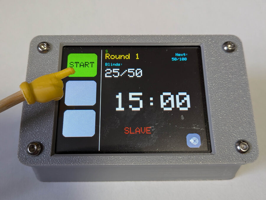 Slave screen with config button
